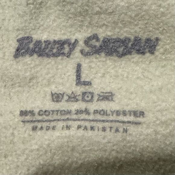 Bailey Sarian Sweatpants Sz Large Suspish Murder Mystery Cream Joggers Flames - Picture 3 of 7